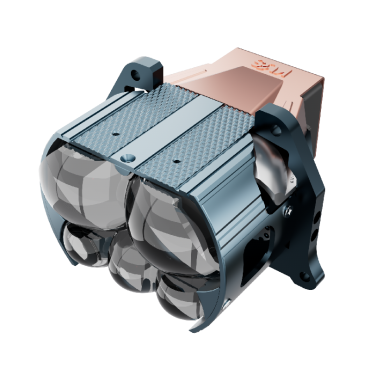 GT7A cinco ojos fox tres directa 7 luz LED lente de doble luz