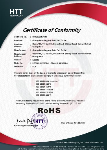 ROHS Certificate